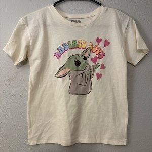 Disney Star Wars Baby Grogu The Mandalorian Radiate Love Graphic T-Shirt Yoda